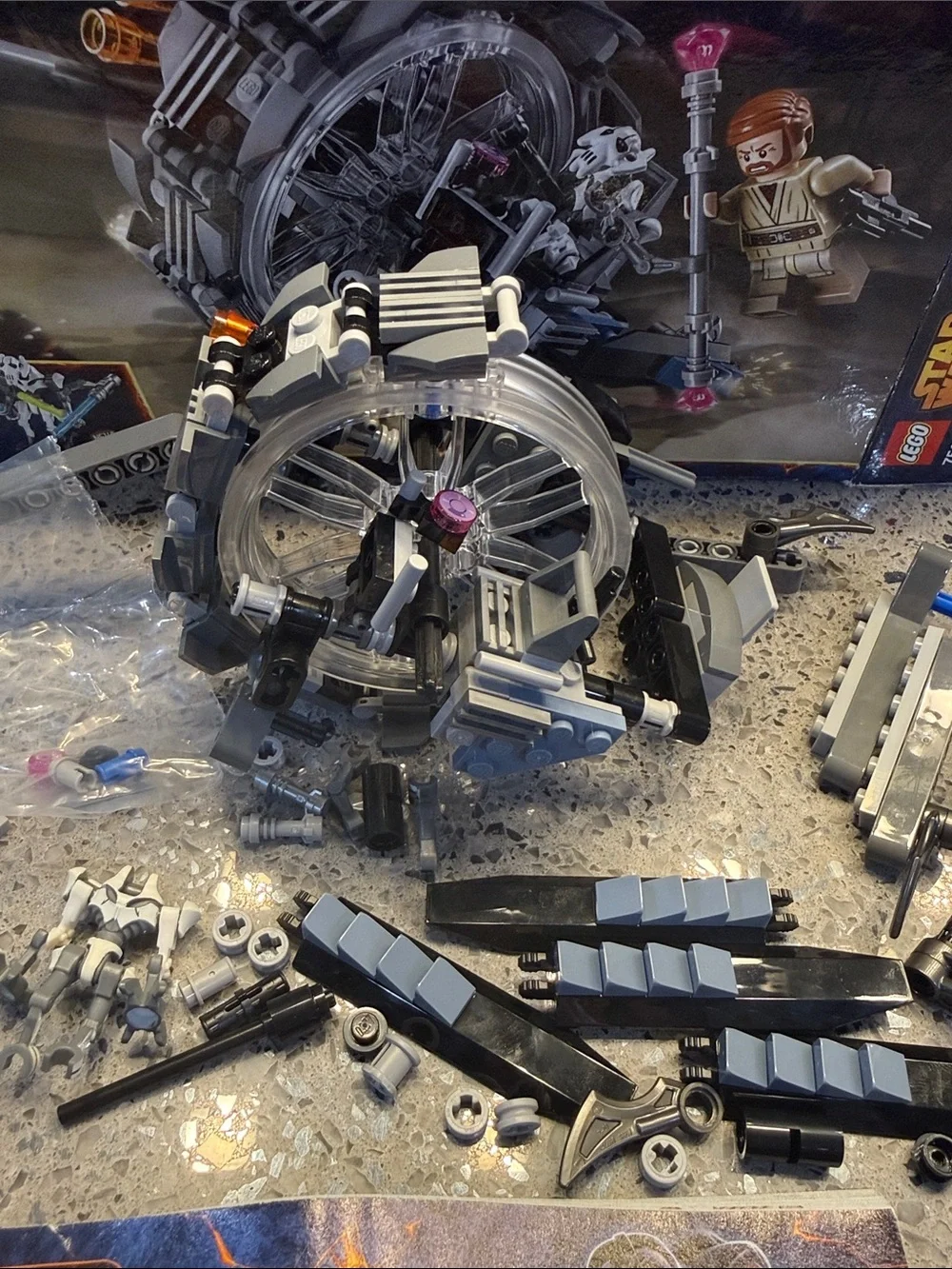 Lego Star Wars General Grievous Wheel Bike - 75040 with Minifig, incomplete set